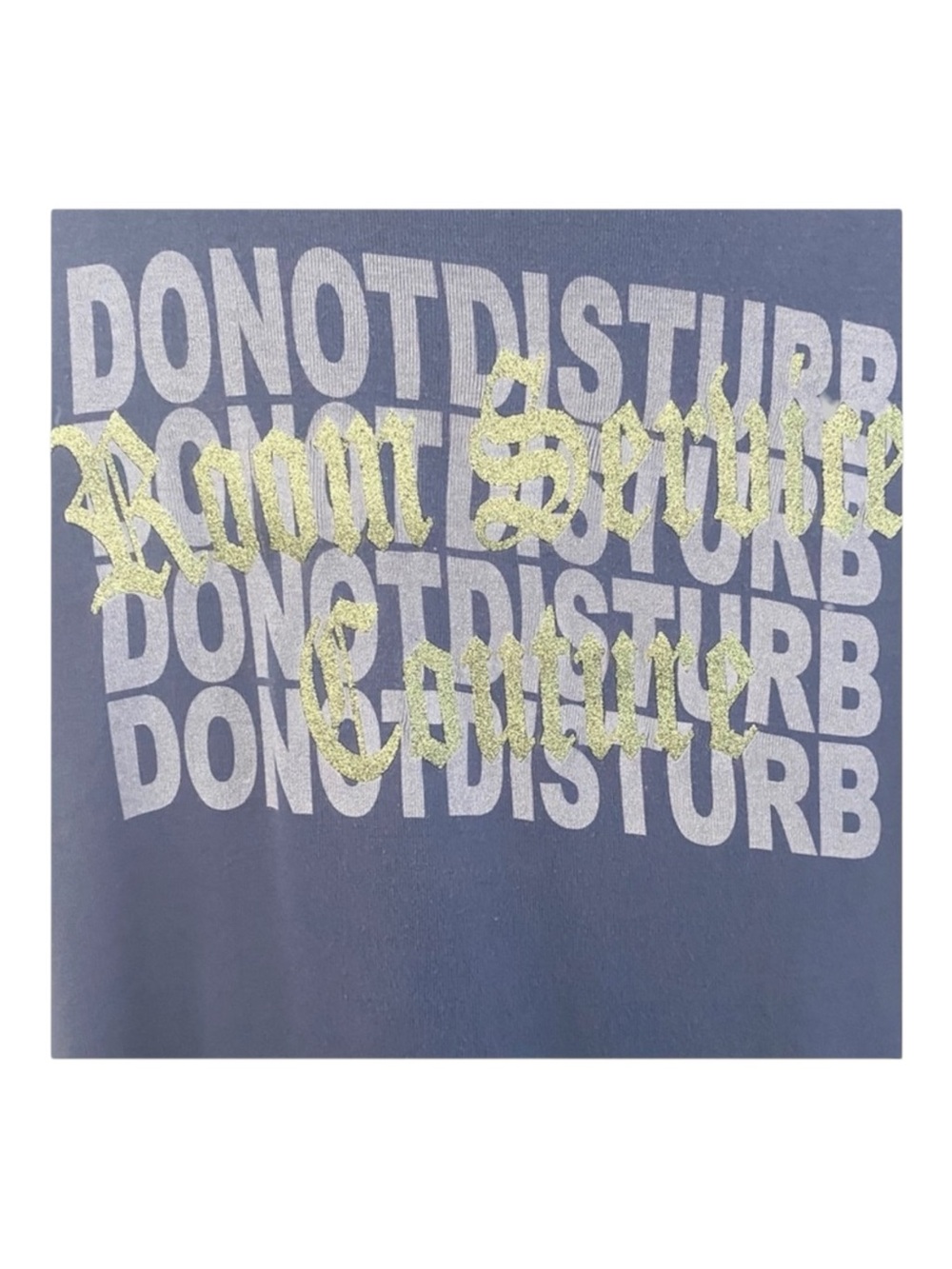 90’s: OG Juicy Couture ✌︎︎ Do Not Disturb Graphic Glitter Baby T Shirt ✌︎︎ Navy - Picture 8 of 16